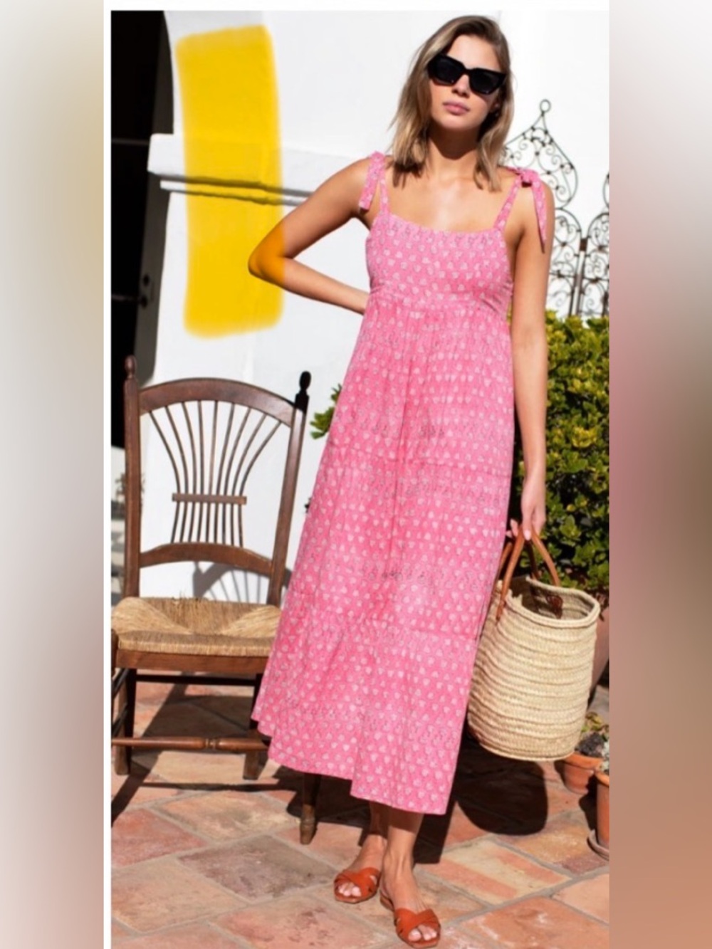 INDIA COLLECTION Emerson Fry Sara Tier Dress organic cotton cherry blooms S